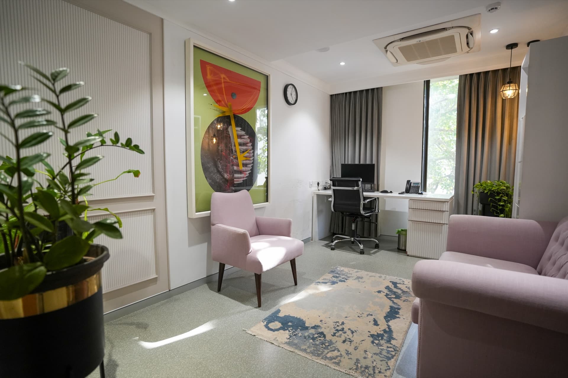 A consultation room at Samarpan Health, Churchgate
